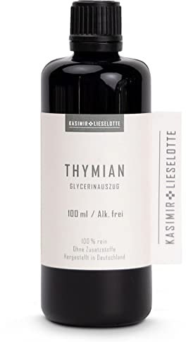 Alkoholfreie Thymian Tinktur 100 ml, Echter Thymian Tropfen aus reinsten Zutaten
