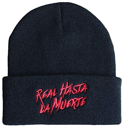 Kylewo Beanie - Real Hasta La Muerte Beanie Mütze, Hip Hop Strickmütze, Strickmütze/Stick Veredelung, Viele Farben zur Auswahl