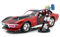 Jada 1:24 1969 Corvette con Figura de Harley Quinn, Color Rosso, Estándar (JA31196)