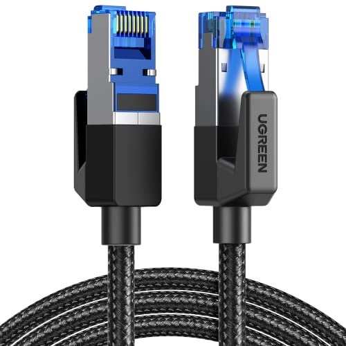 UGREEN Cable de Red Ethernet Cat 8 Lan 40Gbps 2000MHz Trenzado con Conector RJ45, Compatible con Steam Deck PS5 PS4 Xbox X/S PC TV Box Router Servidor NAS, 2 Metros