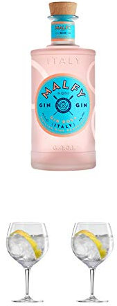 Malfy Gin Rosa 0,7 Liter + Ballon Bistro Cubata GIN Glas 1 Stück + Ballon Bistro Cubata GIN Glas 1 Stück