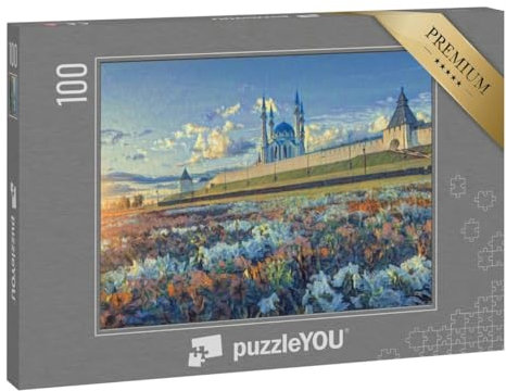 puzzleYOU: Puzzle 100 Teile „im Stil von Paul-Cezanne - Blumen im Kasaner Kreml - Puzzle-Kollektion Künstler & Gemälde“