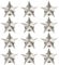 Sternkragen Revers Pin 12 Stücke Stern Brosche Metall Stern Abzeichen Anstecknadel Veterans Day Anstecker Badge Pins für Damen Herren Kleidung Anzug Hut Kostüm Dekoration S Sternhut- Pins