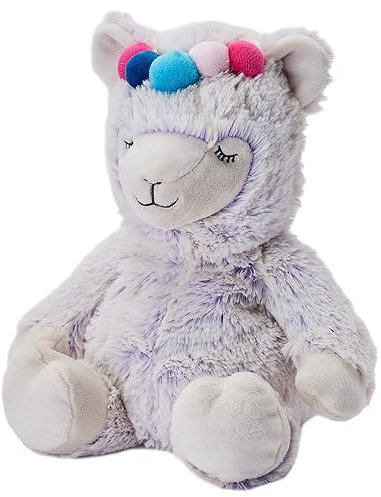 Warmies Plush Marshmallow Llama Microwavable, with French Lavender Scent, Hot or Cold Teddy for Relaxation and Warm Relief, Suitable for Adults and Children