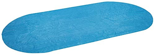 Bestway Flowclear 14 Fuß x 8 Fuß 2 Zoll Solarwärme ovale Poolabdeckung für ober- und unterirdische Schwimmbäder, Blau (nur Abdeckung)