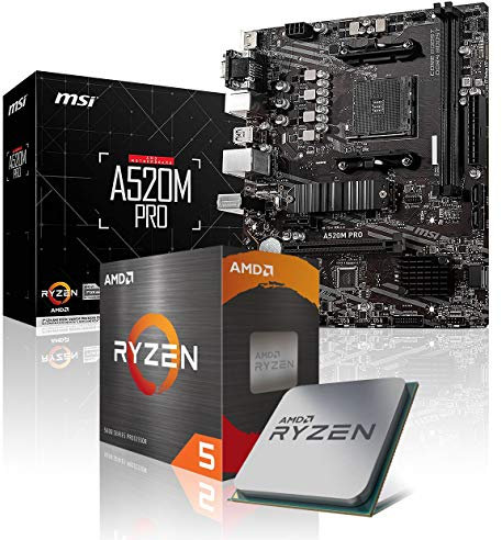 Memory PC Aufrüst-Kit Bundle Ryzen 5 5600 6X 3.5 GHz Prozessor, 16 GB DDR4, A520M Pro Mainboard (zusammengebaut inkl. Bios Update + Funktionskontrolle)