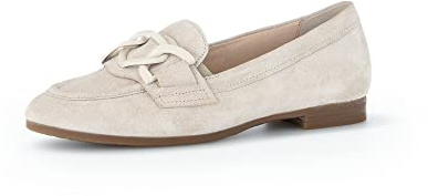 Gabor Damen Slipper, Frauen Slip On,Moderate Mehrweite (G),College Schuhe,Businessschuhe,Mokassins,Halbschuhe,leinen (Uni),38 EU / 5 UK