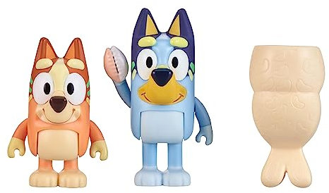 BLUEY Beach S9 Figur 2 Stück Meerjungfrau, Mehrfarbig
