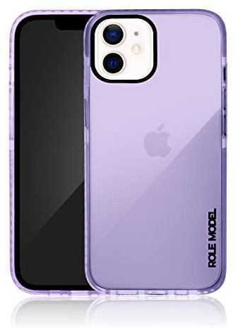 ROLE MODEL® Cybercase - Transparente Schutzhülle mit Kameraschutz und Displayschutz - Intensive Farbe und ungewöhnliches Design - kompatibel mit iPhone 11 (PURPLESTORM Edition, Purple Flieder)