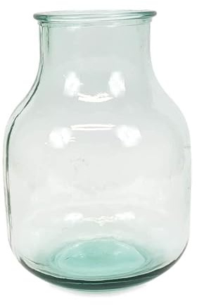 Verano Spanish Ceramics Recycled Glass Delux Large Vase 11.5L - Decorative New Home Living Dining Room Decor Display Décor Flower Plants Decorations Vase - 12.5cm x 35cm