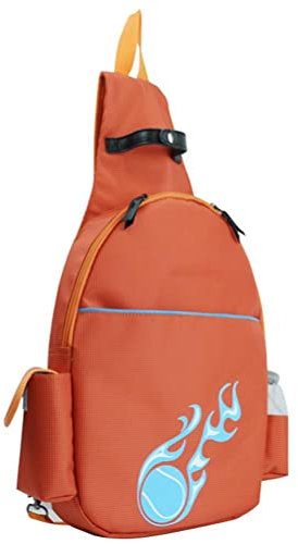 Gonetre Tennistasche Taschen Tennistasche Tennisrucksack für Damen Herren Halten 2 Tennisschläger Tragbar für Outdoor-Sportarten (Orange)