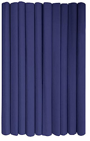 Interdruk - Rouleaux de papier crépon pour enfants, bricolage et décorations - Lot de 10 rouleaux (50cm x 200cm, 28g/m2) - 16 Bleu marine