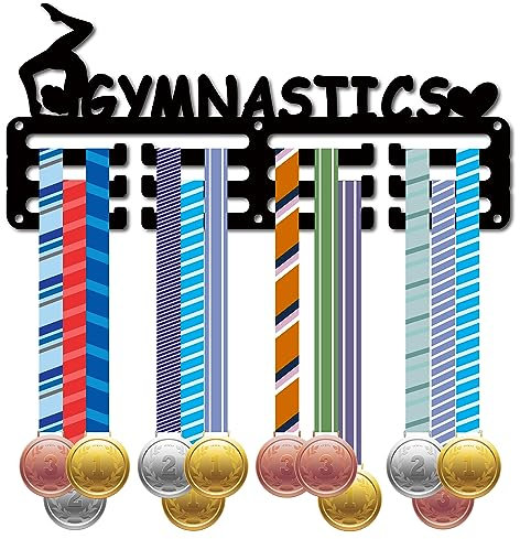 CREATCABIN Gymnastik-Medaillenhalter,Medaillenaufhänger,Präsentationsständer,Sport-Metallaufhängung,Auszeichnungen,Eisen,Kleine Halterung,Dekor,Auszeichnungen Für,Gymnastik,Medaillengewinner,29x13cm