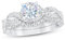 Molioaki Damen Platin überzogenes Silber Brillantschliff 5A Zirkonoxid Ringset Schmuck für Braut Hochzeit Band Verlobungsring Trauring Ehering -52