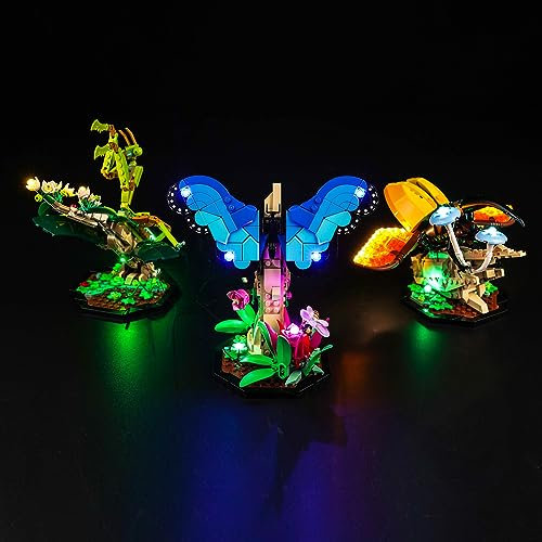 LocoLee Licht Kompatibel mit Lego Ideas The Insect Collection 21342, Led Beleuchtungs Compatible with Lego 21342 Ideas The Insect Collection - Nur Lichter Set, Kein Modell