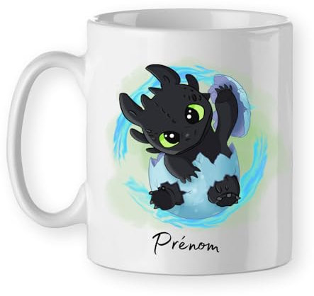 Mug tasse dragon bébé furie nocturne mignon personnalisé prénom cadeau