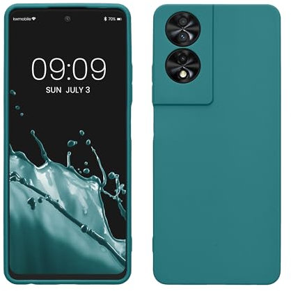 kwmobile Custodia Compatibile con TCL 40 NxtPaper Cover - Back Case per Smartphone in Silicone TPU - Protezione Gommata - petrolio matt