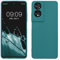 kwmobile Custodia Compatibile con TCL 40 NxtPaper Cover - Back Case per Smartphone in Silicone TPU - Protezione Gommata - petrolio matt