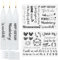 Kerzen-Tattoo-Set (2 Aufkleber + 8 Kerzen), Happy Birthday, DIY Geschenk, Kerzen Dekorieren, Kerzensprüche