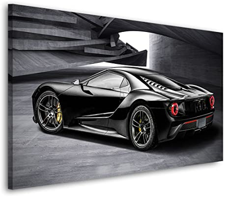 Kunstgestalten24 Leinwandbild Ford GT Wandbild Kunstdruck Raumdekoration Übergrößen