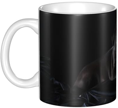 Tasse, Keramiktasse, Kaffeetasse, Teetasse, geeignet für Küche, Restaurant, Büro, 330 ml,Cane Corso Pets Welpe Schwarzer Cane Corso
