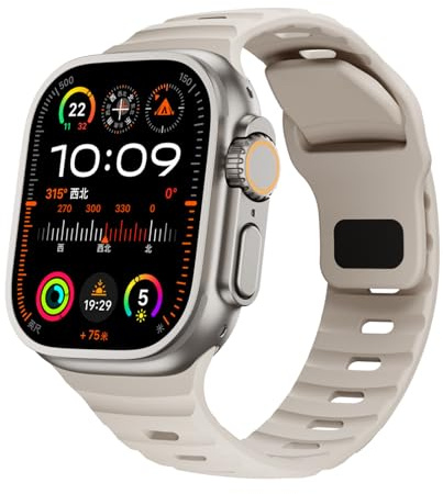 RYLIXAR Correa de Silicona Compatible con Apple Watch Ultra/Series 10/9/8/7/6/5/4/3/2/1/SE, 38-49mm, Deportiva