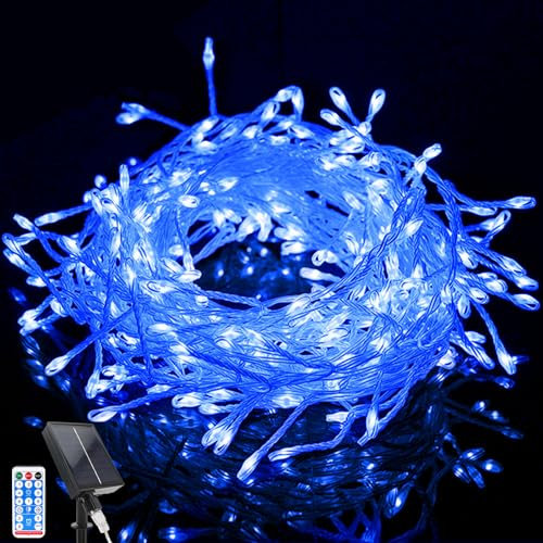 Acxilexy Solar Lichterkette Aussen, 10M Wasserdicht Weihnachtsbeleuchtung, 370 LEDs Solar Weihnachtsbeleuchtung Außen Garten Dekorative Lichter 8 Modi Fernbedienung Timer für Garten Weihnachten