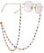 TEAMER Modische bunte Herz-Brillenkette, Sonnenbrillenband, Brillenhalter, Schmetterlings-Perlen, Leseglasband für Damen, Buntes Herz – Silberkette, 30.71*0.26 inch