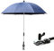 Sonnenschirm für Kinderwagen & Buggy, UV Schutz 50+ / 75cm Durchmesser, Universal Sonnenschutz Regenschirm mit Metall Klemme Halterung für Rund- und Ovalrohre, Verstellbar Babywagen Schirm (Blau)