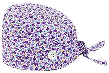 AIchenYW Gemusterte Chirurgische Hauben Op Hood Cotton Surgical Cap Beständig Bequem Arbeitskappen Hochwertig Modisch Schwesternkappe Wunderschöner Schwesternhut (B, One Size)