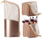 Twoflod Makeup Brush Organsier High Capacity Stand-Up Makeup Brush Holder Desk Make Up Cup Professional Artist Makeup Brush Sets Waterproof Cosmetic Organiser (Rose Gold)