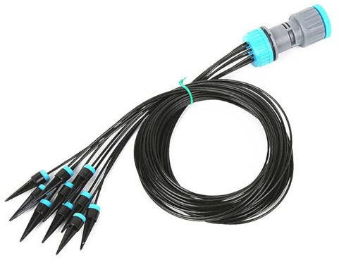 Sistema de riego de jardín por nebulización, sistema de goteo para jardín - Dispositivo de riego por goteo eficiente 10 boquillas de pulverización - Kit de cabeza de gotero para césped de j