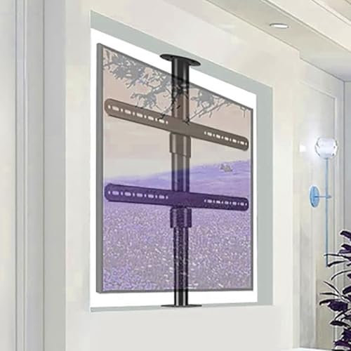 GUODDM LCD TV 360 Degrés Cadre Tournant - Support TV Mural pour Télévision Plat Et Incurvé LCD LED, Support TV Inclinable Et Pivotant(200-295cm)