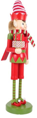 PRETYZOOM Casse-Noisette Elf Noël Saisonnier Décor Cheminée Décor Salle De Bains Décorations Marionnette Casse-Noisette Figure Casse-Noisette Statue Casse-Noisette Décor De Noël