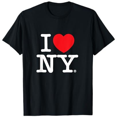 I Love NY T-Shirt, Unisex Erwachsene, Klassisch, Schwarz, S