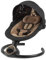 COIL Babywippe Elektrisch Neugeborene- Multifunktionale Babyschaukel mit Musik, Bluetooth und Tuya-App Steuerung, Sicherer 5-Punkt-Gurt, 5 Schwungstufen, Timer, Neigungsverstellung (Schwarz/Gold)