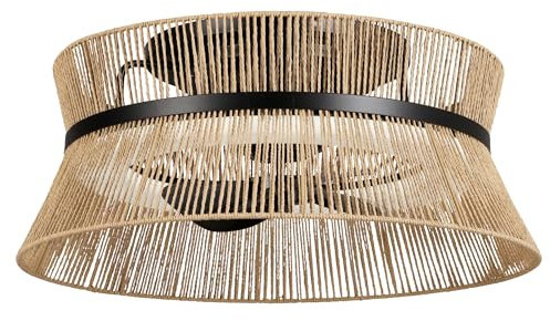 Sulion - Ventilador De Plafón APOLO - Con Motor Rotativo, Pantalla Decorativa Y Luz