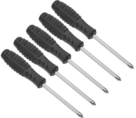CoCud Mini Phillips Screwdriver, 5.0mm Cross Head, Carbon Steel Phillips Precision Screwdrivers with Non-Slip Handle - (Applications: for Small Appliances Repair), 5-Pieces