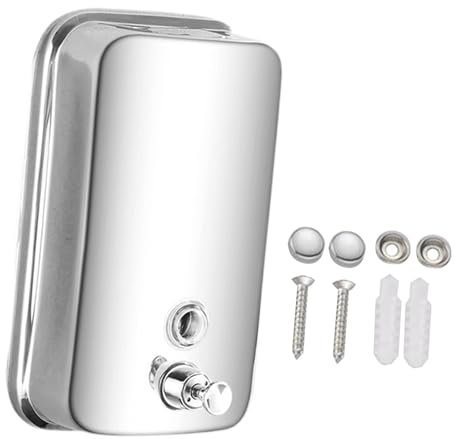 JISADER Wandmontierter Seifenspender, Desinfektionsmittelspender aus Edelstahl für Badezimmer, L