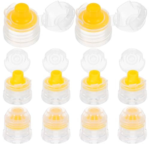 ULTECHNOVO 10PCS 28mm Push Pull Cap, Replacement Water Bottle Flip Tops with Seal Tab for Soda Water Bottles for Indoor or Outdoor Sports