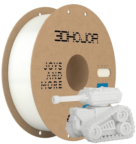 3DHoJor Basic PETG Filament 1.75mm, hohe Zähigkeit PETG Filament, 1KG/Spule (2.2 LBS) Vakuumverpackung, 3D-Druck Filament für 3D-Drucker, Maßgenauigkeit +/- 0,03 mm, Weiß