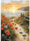 NEWENMO 5D Sonnenuntergang Meerblick Diamond Painting Full Drill,Blume Diamant Painting Bilder Erwachsene 30x40cm,Diamant Malerei Erwachsene Set,Diamond-Painting Set,für Schlafzimmer,Büro Dekoration