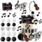 24Stk Musical Cake Toppers, Piano Violin Cake Toppers, Musical Birthday Party Including Piano Violin Notes Disco Ball, Musical Graduation Cake