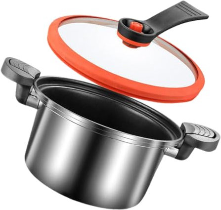 CLISPEED Schnellkochtopf Dampfkochtopf Für Leckere Suppen Und Eintöpfe Haushalts Mikro Schnellkochtopf Mit Doppelgriffen Für Herdarten