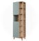 Vicco Badschrank Karen, Sonoma/Blau, 50 x 175 cm mit 2 Türen