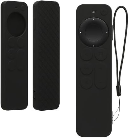 kwmobile Hülle Fernbedienung kompatibel mit Apple Siri Remote 3rd / 2nd Gen Hülle - Silikon Case für TV Zubehör in Schwarz