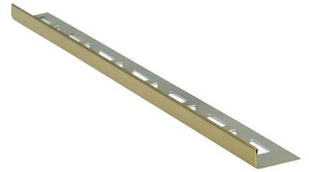 5 x L-Profil Fliesenschiene gold gebürstet Fliesenprofil V2A L200cm Winkelschiene (10mm)
