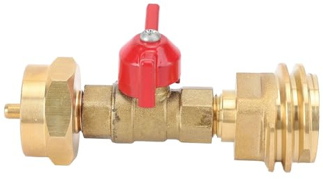 Fafeicy Benzentankadapterventil Konvertieren CGA600 QCC1 POL 1LB -Konverter Camping Outdoor