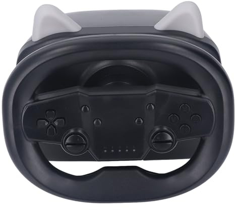 Asixxsix Game Racing Wheel, Gaming-Lenkrad, Fahrenden Copilot-SPIELEUGLENKRAD MIT COOLEM LED-LIETH, Kabelgebundener Dual-Modus Fahrcontroller-Schicht (Schwarz-Weiss)