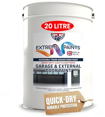 TRADE SUPPLIES UK - Extreme External Garage Door Paint - Gloss Enamel for Metal & Timber Door - Corrosion & Rust-Resistant - Mid green 20